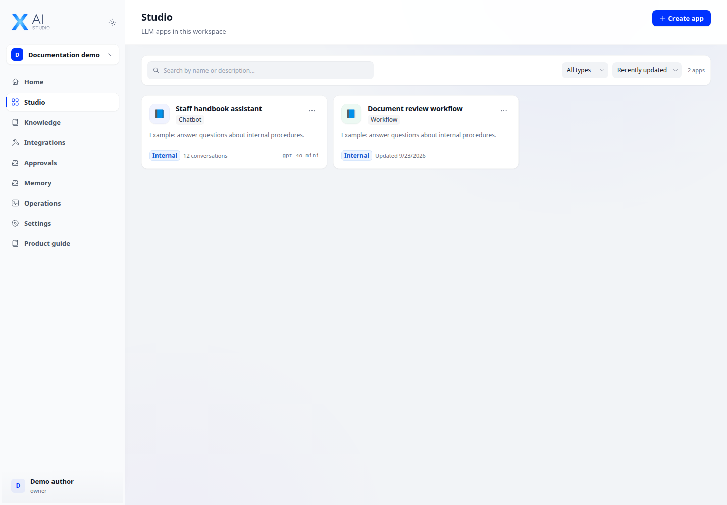 Create your first application