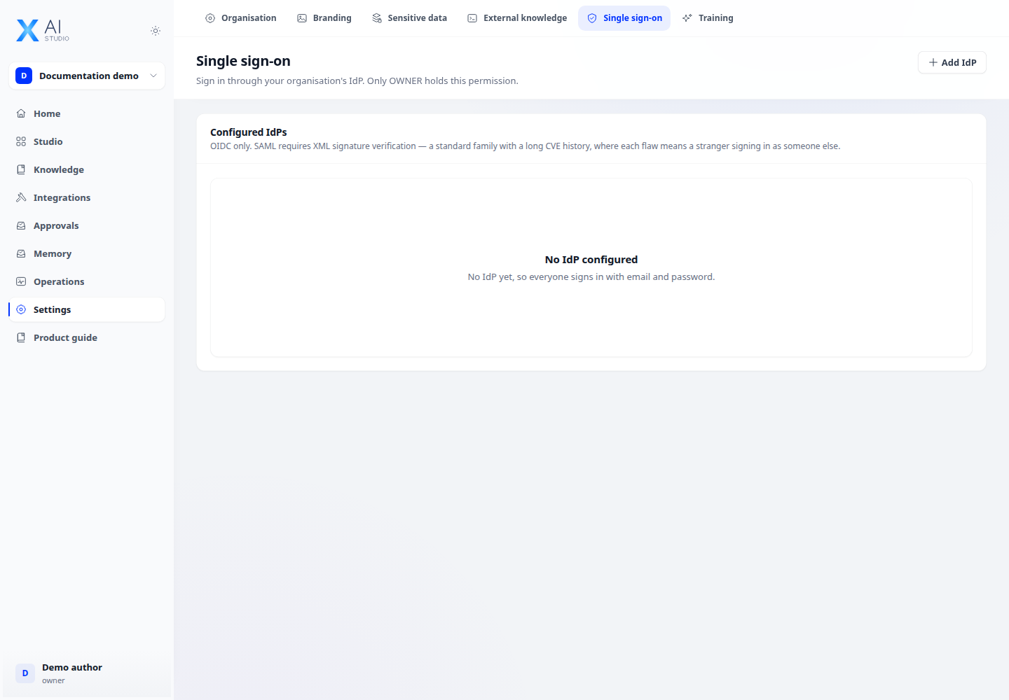 AI Studio overview for this feature; illustrative data.